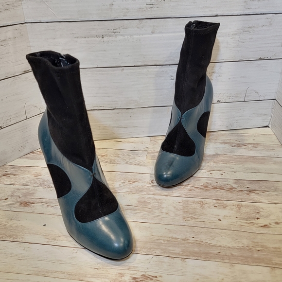 Miu Miu blue & black sock boots - Picture 12 of 15